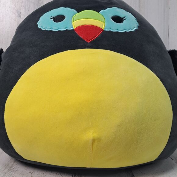 Squishmallow Tito the Toucan 18" Big Plush Stuffed Toy Black Pillow Buddy Owl - Picture 8 of 13